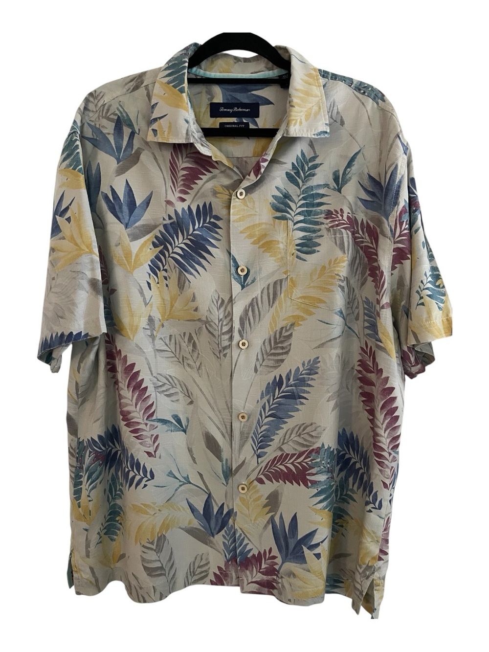 Tommy Bahama Men's Short-Sleeve Leaf-Print Camp Shirt - Silk
